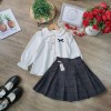 Chân váy học sinh kẻ kèm quần cotton bên trong size 7 -15-CHÂN VÁY HỌC SINH